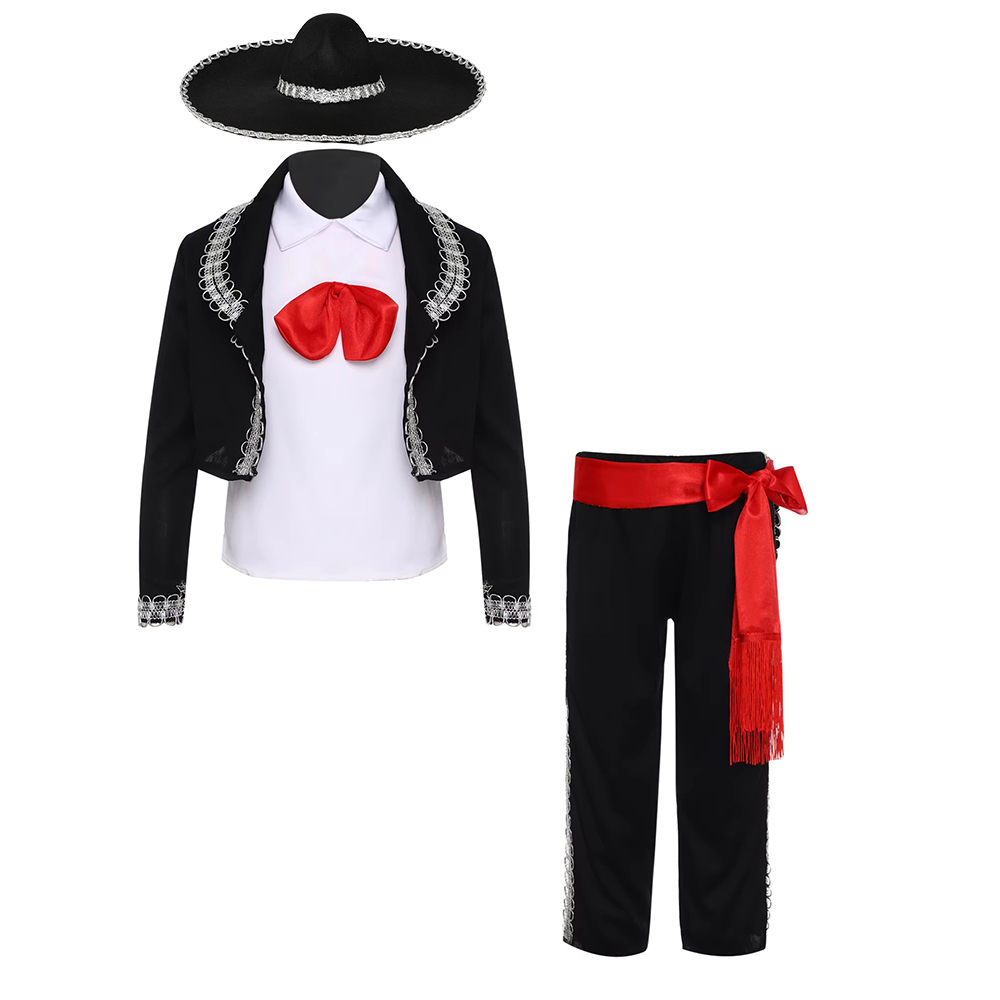 Anime Cosplay Dance - Erkek Meksika Kostüm Çocuklar Geleneksel Mariachi
