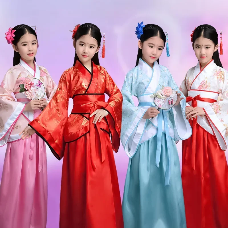 Anime Cosplay Dance - 2026Kids Set Antik Çin Kostümü Dans