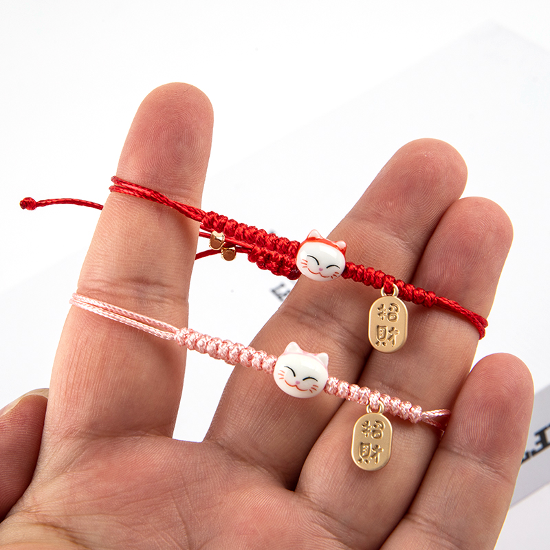 Naruto Headband Metal - El yapımı renkli halat şanslı kedi