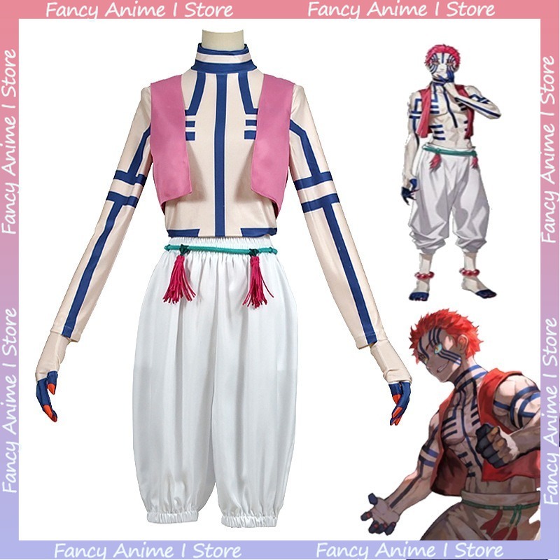 Anime Cosplay Festival - Anime Akaza Cosplay Kostüm Yakışıklı Yetişkin
