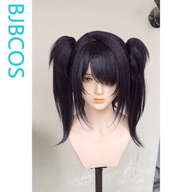 Anime Cosplay Girl With Black Hair - Şık Peruk ‌ Ame Cosplay Peruk