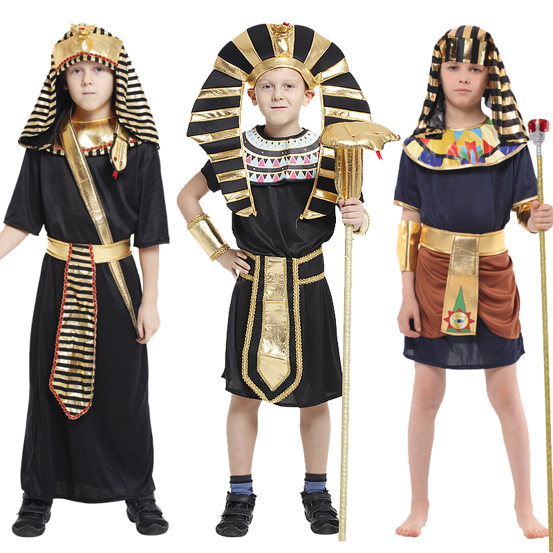 Egypt Cosplay Anime - Çocuk Mısır Firavunu Kostümü Kleopatra Prens