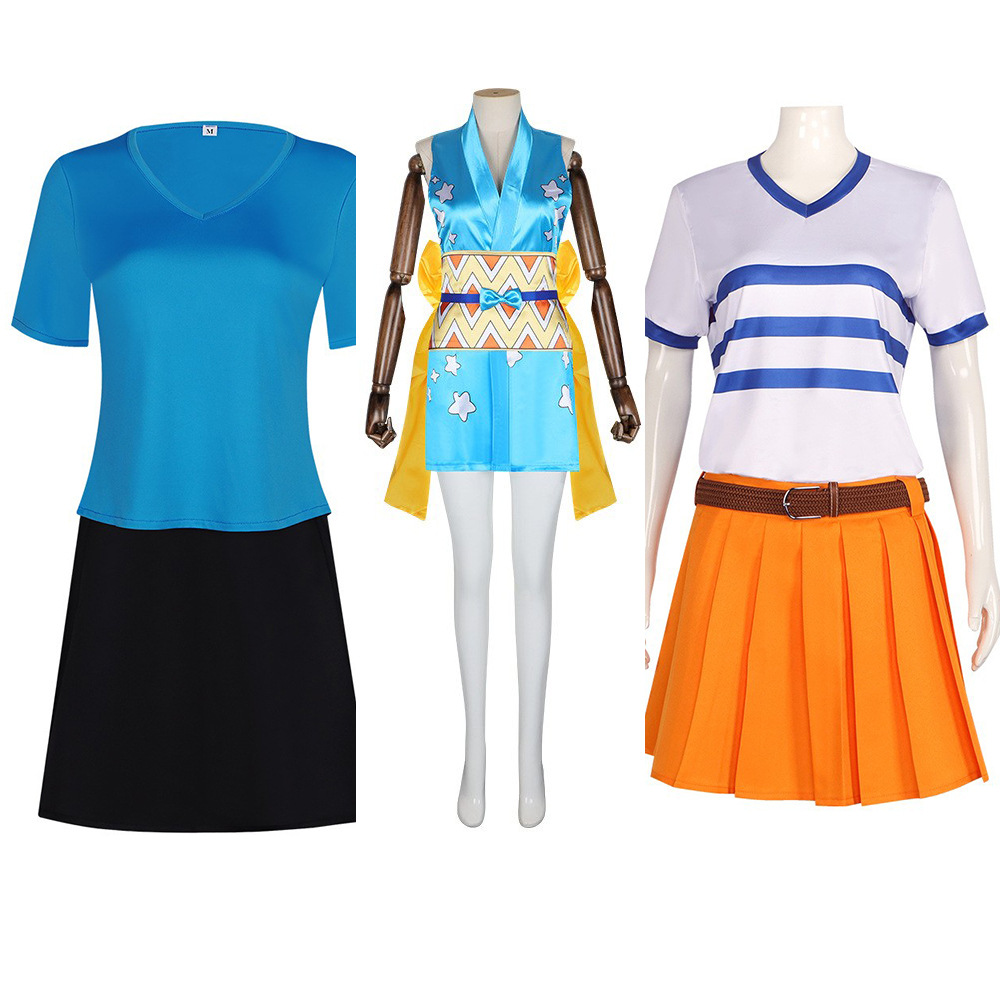 Anime Cosplay Real - Nami Cosplay Kostüm Gerçek Kişi Kıyafeti