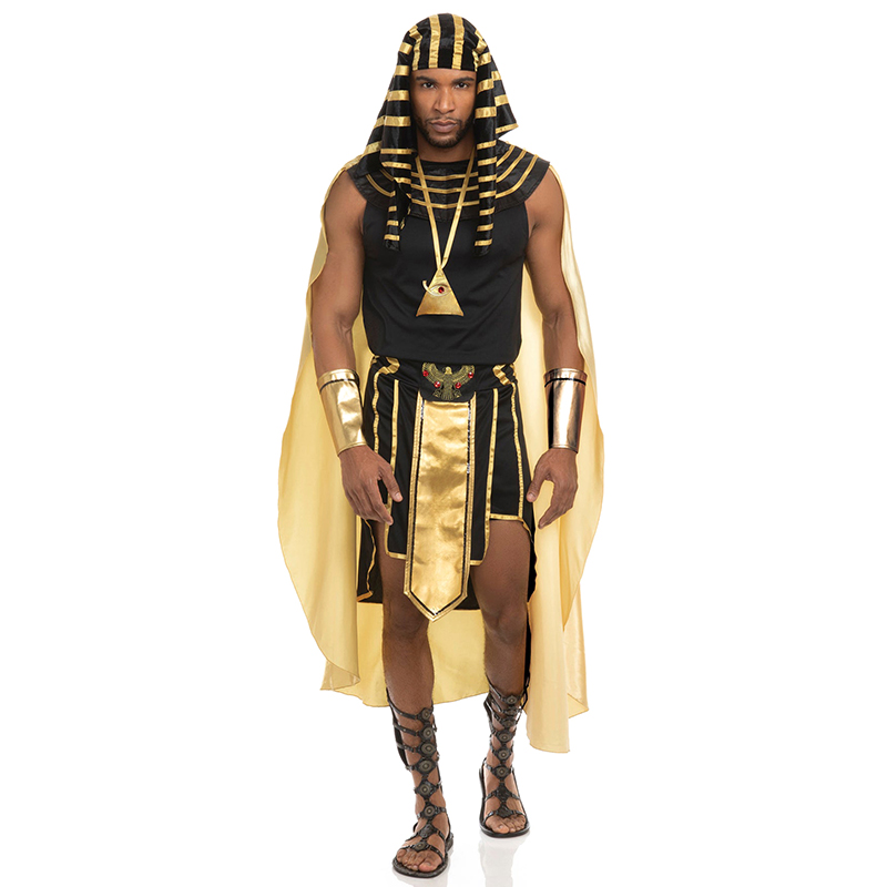 Egypt Cosplay Anime - Erkekler Mısır Kostüm Seti 7 Adet