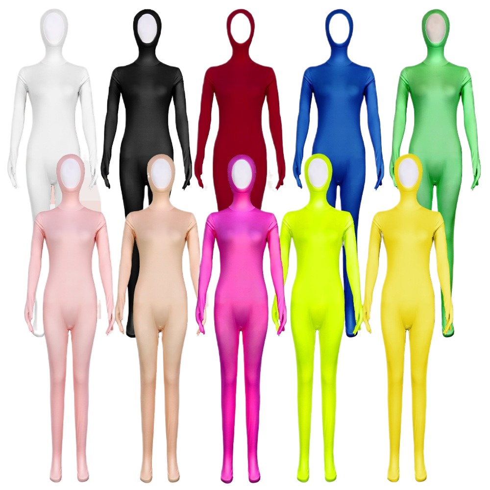 Anime Cosplay Face - Yetişkin Tam Vücut Zentai Takım Elbise