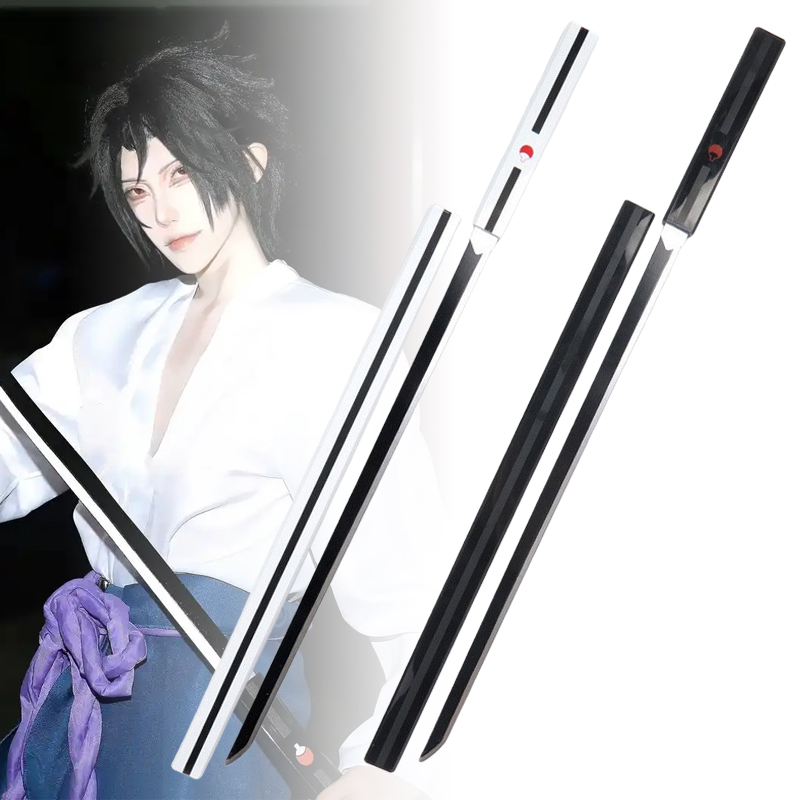 Anime Cosplay Real - 40 inç Uchiha Sasuke Katana Ahşap