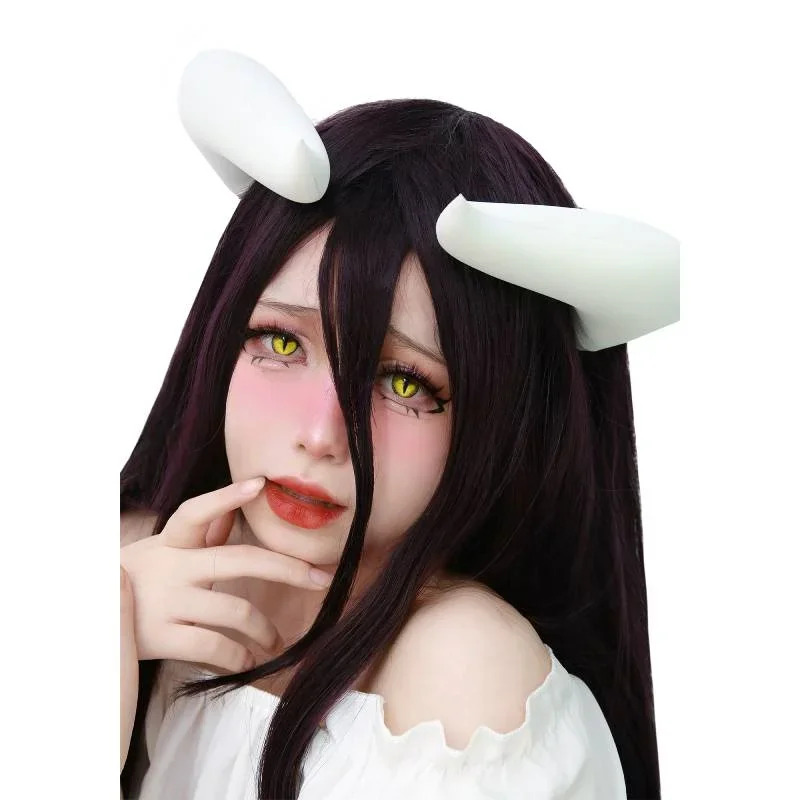 Anime Cosplay Albedo - 2026 Beyaz Boynuzlar Bowsette Kostümü İçin