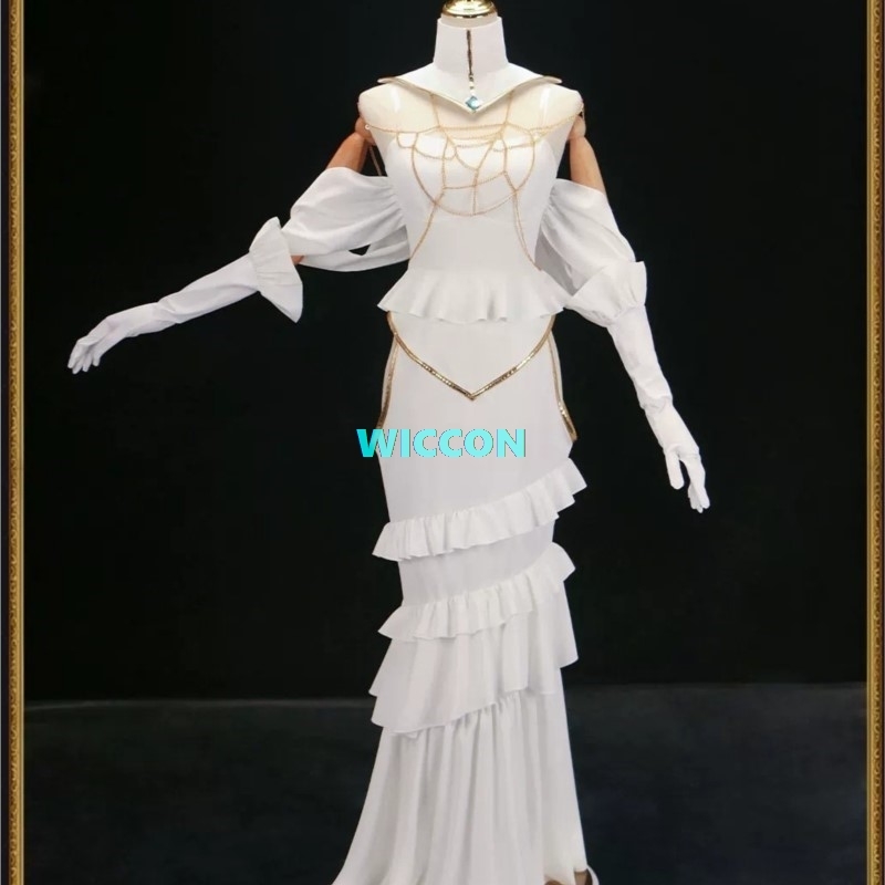 Anime Cosplay Albedo - STOKTA Mevcut Albedo Kostüm Peruk Kadın