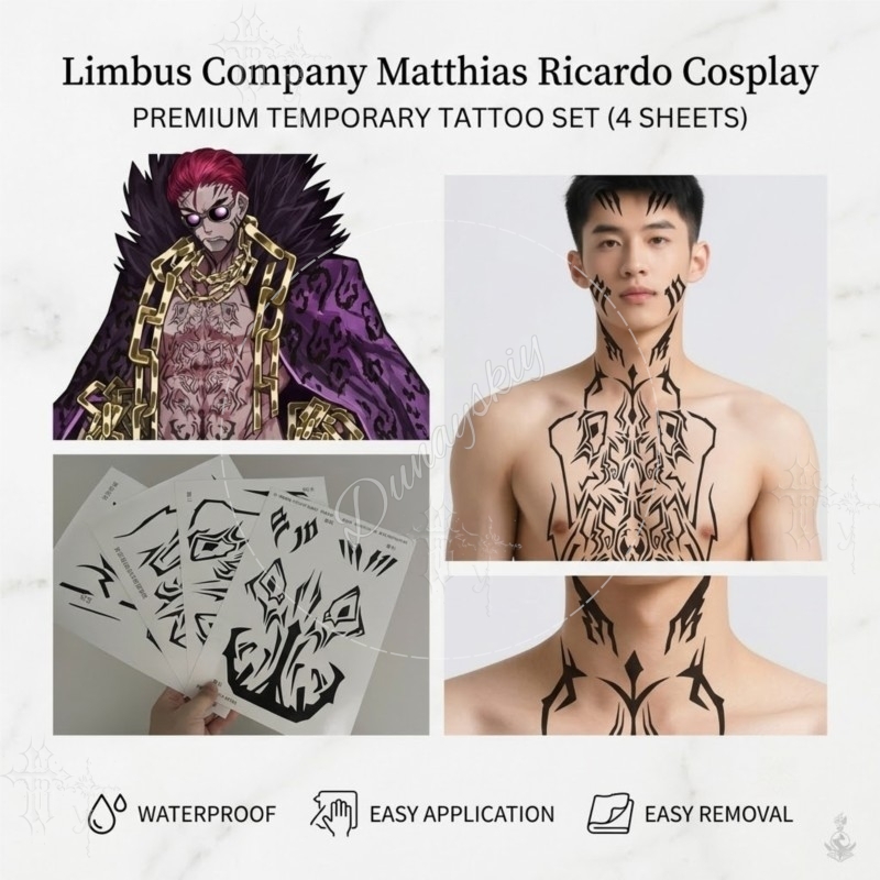 Matthias Ricardo Siyah Tribal  - Anime Cosplay Face incelemesi ve fiyatı