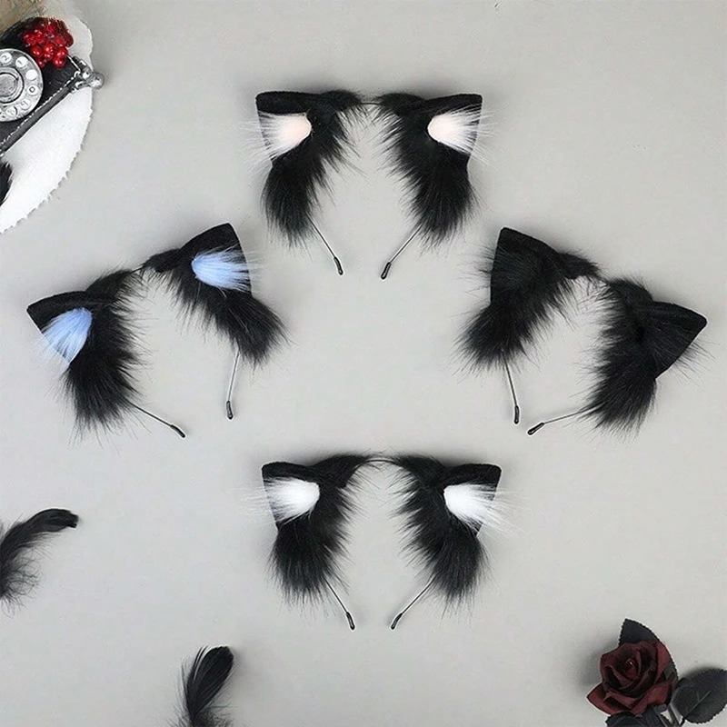 1 adet kedi kulakları cadılar  - Anime Cosplay Girl With Black Hair incelemesi ve fiyatı