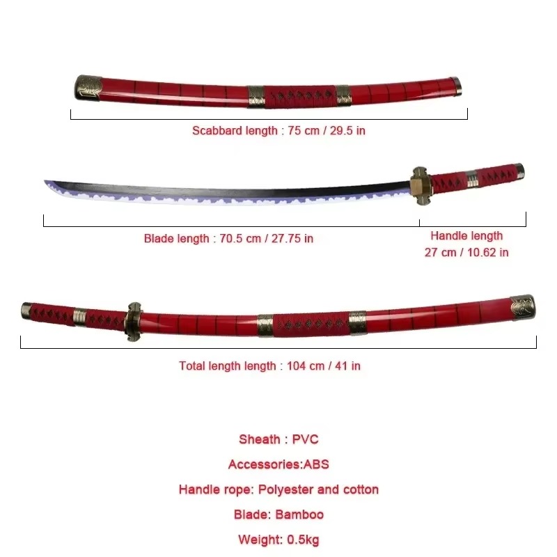 40 inç Roronoa Zoro Katana Nin - Anime Cosplay Real incelemesi ve fiyatı