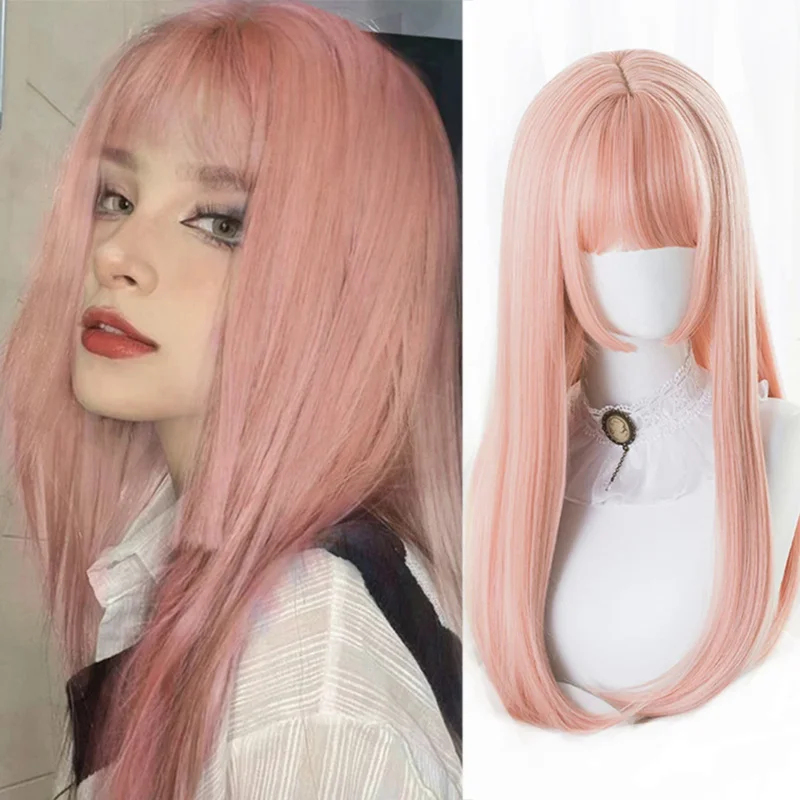 2026 Houyan sentetik uzun düz  - Anime Cosplay Girl With Black Hair incelemesi ve fiyatı