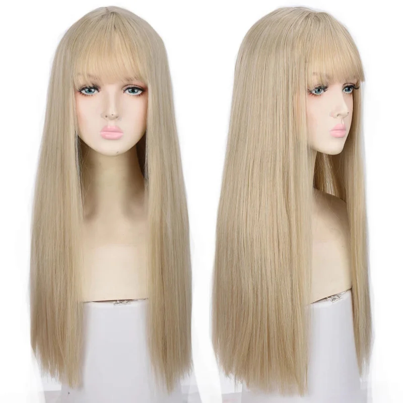 2026 Houyan sentetik uzun düz  - Anime Cosplay Girl With Black Hair incelemesi ve fiyatı