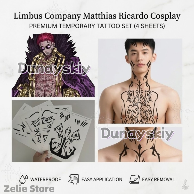 Limbus Company Dövme Çıkartmal - Anime Cosplay Face incelemesi ve fiyatı