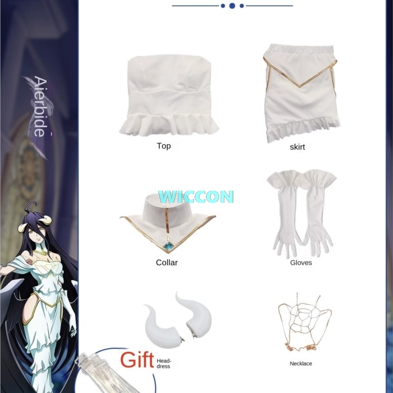STOKTA Mevcut Albedo Kostüm Pe - Anime Cosplay Albedo incelemesi ve fiyatı