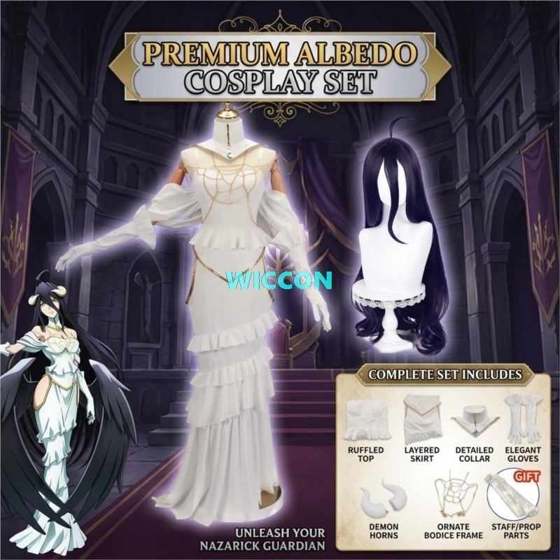 STOKTA Mevcut Albedo Kostüm Pe - Anime Cosplay Albedo incelemesi ve fiyatı